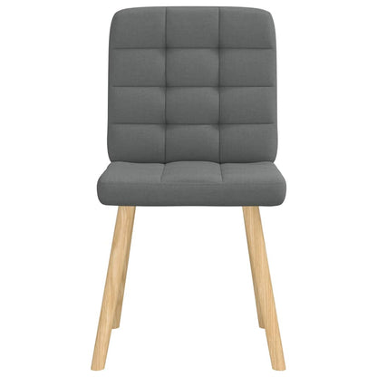 Eetkamerstoelen 4 st stof donkergrijs