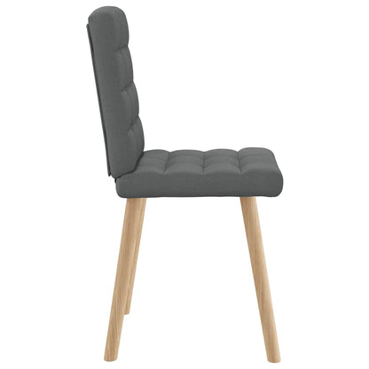 Eetkamerstoelen 4 st stof donkergrijs