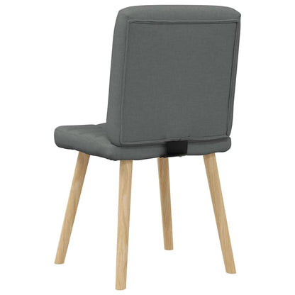 Eetkamerstoelen 4 st stof donkergrijs