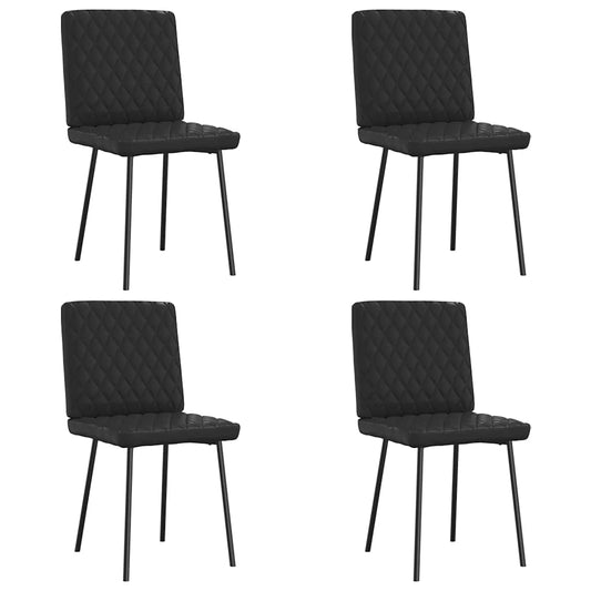 Eetkamerstoelen 4 st kunstleer zwart