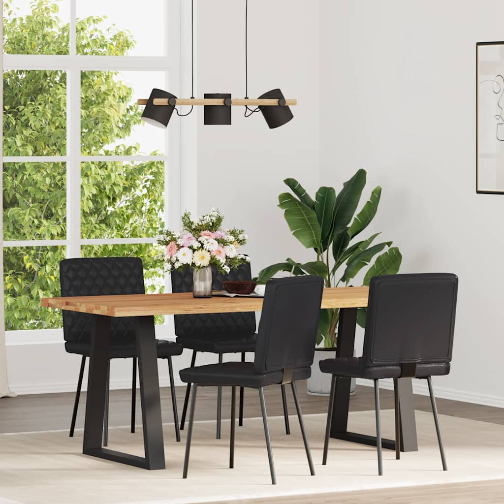 Eetkamerstoelen 4 st kunstleer zwart