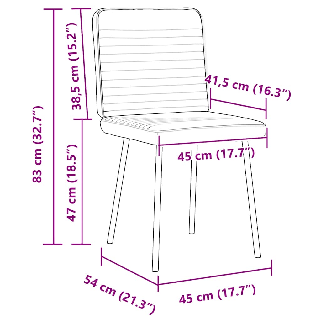 Eetkamerstoelen 4 st fluweel roze