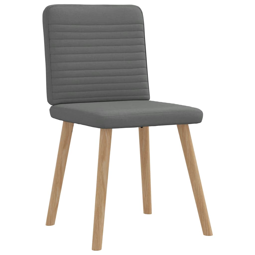 Eetkamerstoelen 4 st stof donkergrijs