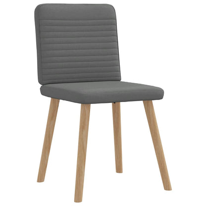 Eetkamerstoelen 4 st stof donkergrijs
