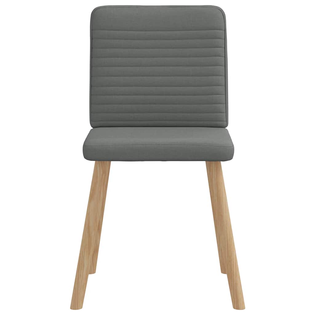 Eetkamerstoelen 4 st stof donkergrijs