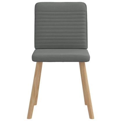 Eetkamerstoelen 4 st stof donkergrijs