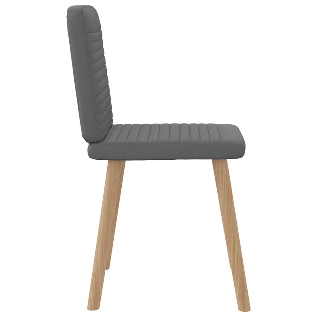 Eetkamerstoelen 4 st stof donkergrijs