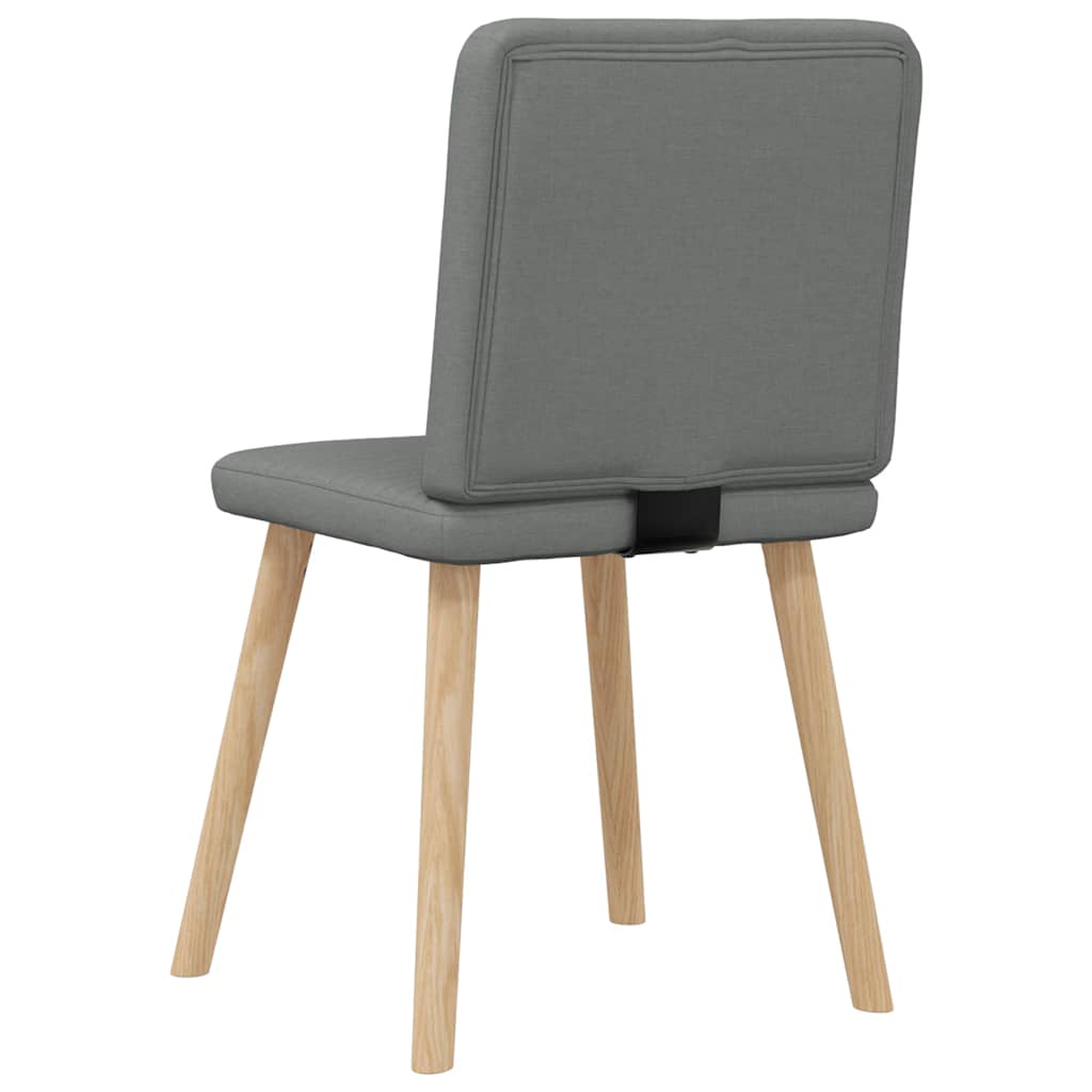 Eetkamerstoelen 4 st stof donkergrijs
