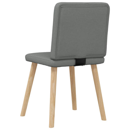 Eetkamerstoelen 4 st stof donkergrijs