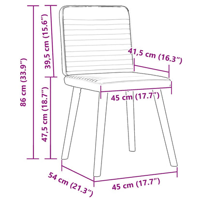 Eetkamerstoelen 4 st stof donkergrijs