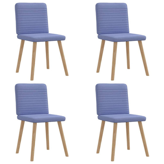 Eetkamerstoelen 4 st stof jeansblauw