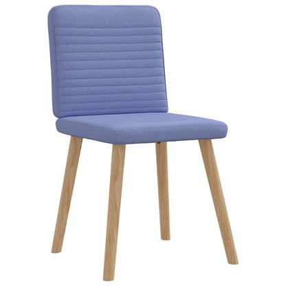 Eetkamerstoelen 4 st stof jeansblauw