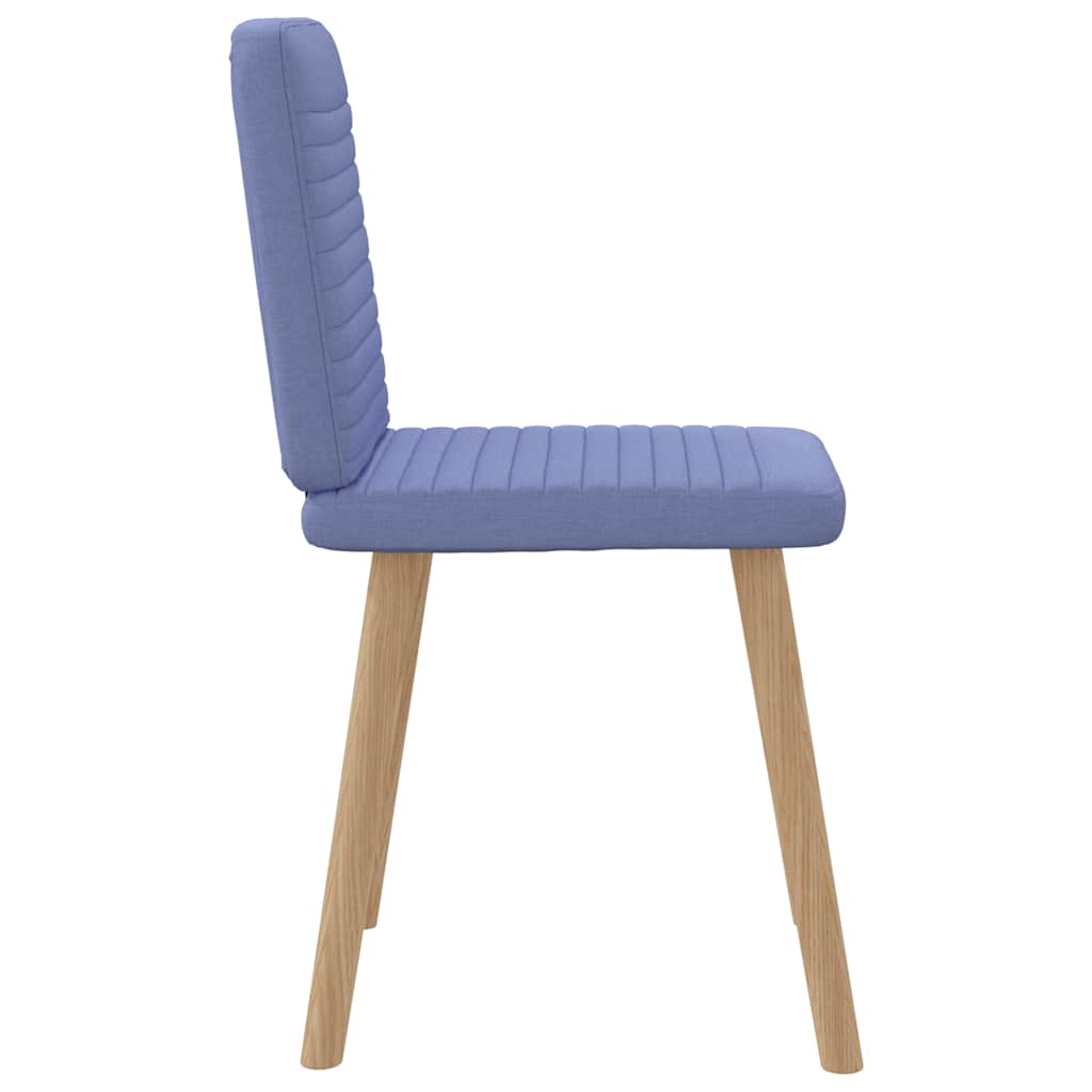 Eetkamerstoelen 4 st stof jeansblauw