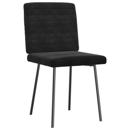 Eetkamerstoelen 4 st fluweel zwart