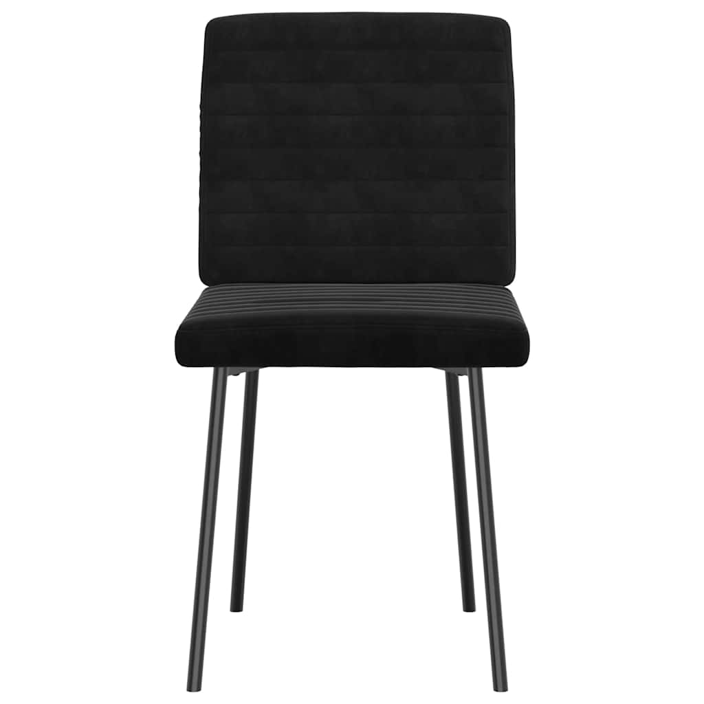 Eetkamerstoelen 4 st fluweel zwart