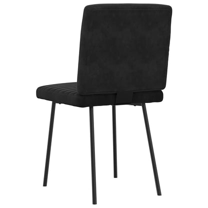 Eetkamerstoelen 4 st fluweel zwart