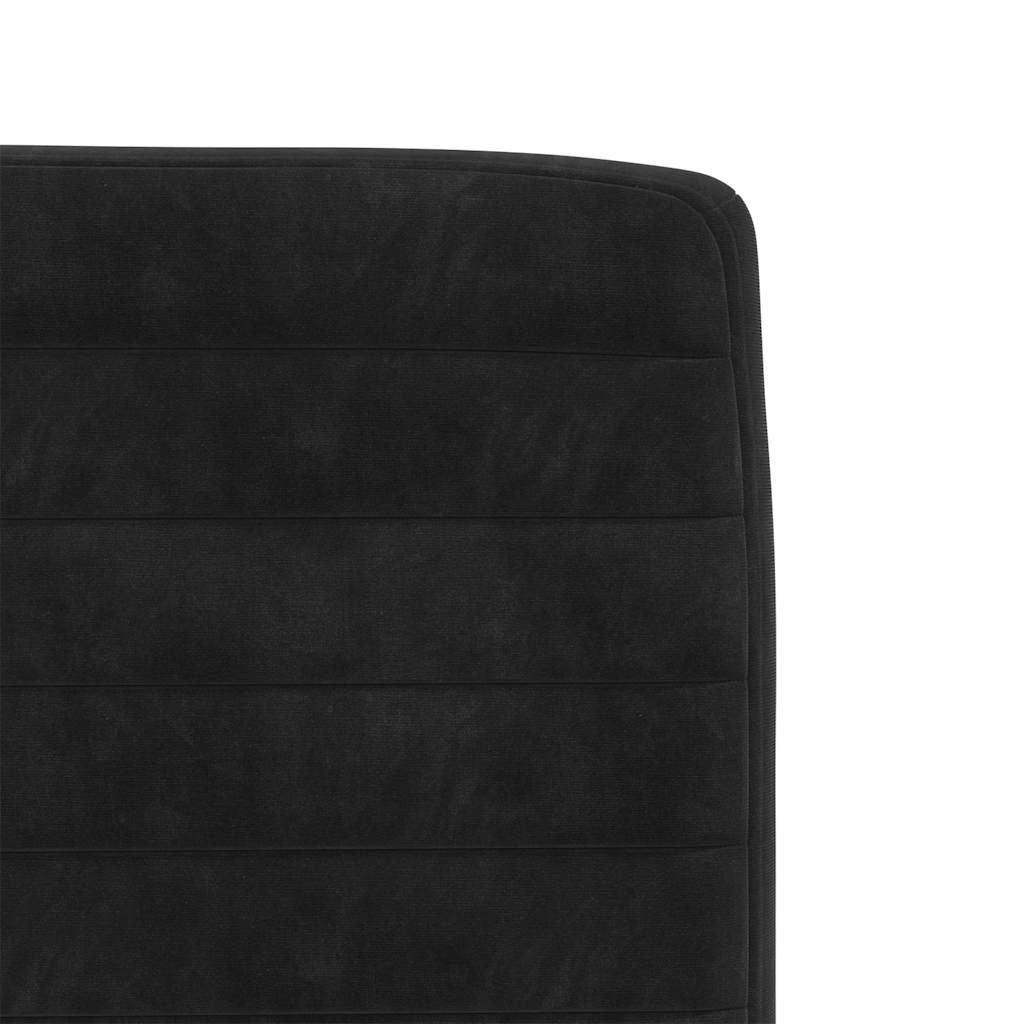Eetkamerstoelen 4 st fluweel zwart