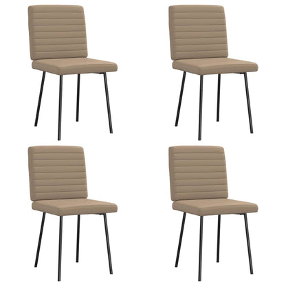 Eetkamerstoelen 4 st kunstleer cappuccino