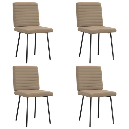 Eetkamerstoelen 4 st kunstleer cappuccino