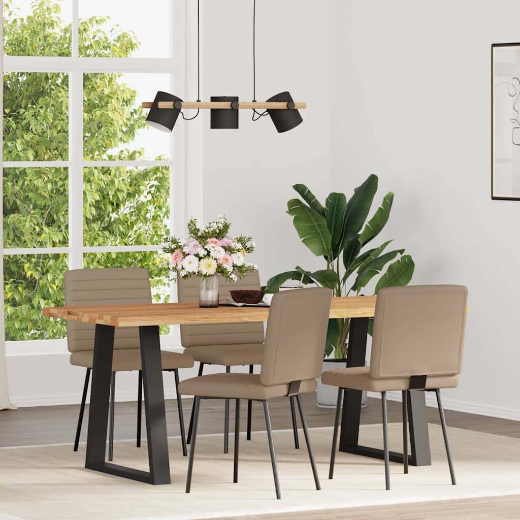 Eetkamerstoelen 4 st kunstleer cappuccino
