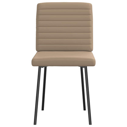 Eetkamerstoelen 4 st kunstleer cappuccino