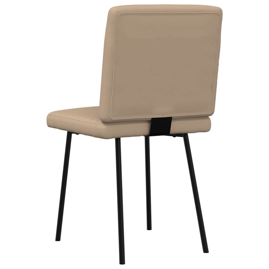 Eetkamerstoelen 4 st kunstleer cappuccino