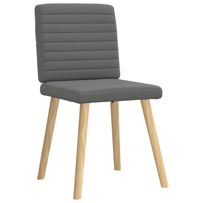 Eetkamerstoelen 4 st stof donkergrijs
