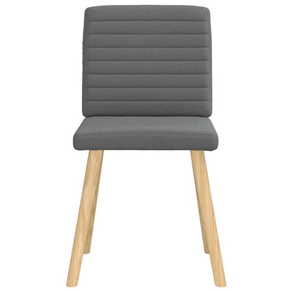 Eetkamerstoelen 4 st stof donkergrijs