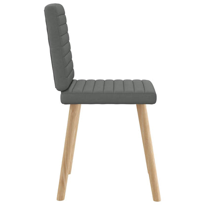 Eetkamerstoelen 4 st stof donkergrijs
