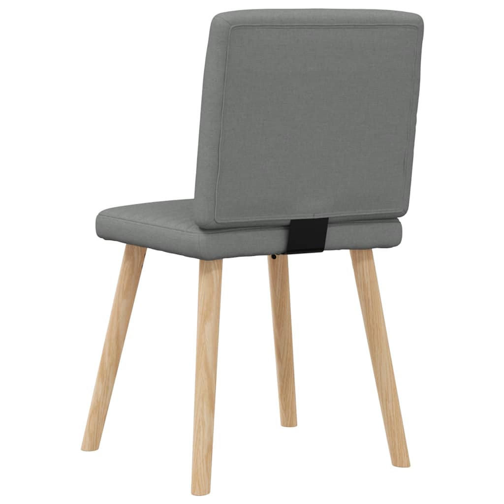 Eetkamerstoelen 4 st stof donkergrijs