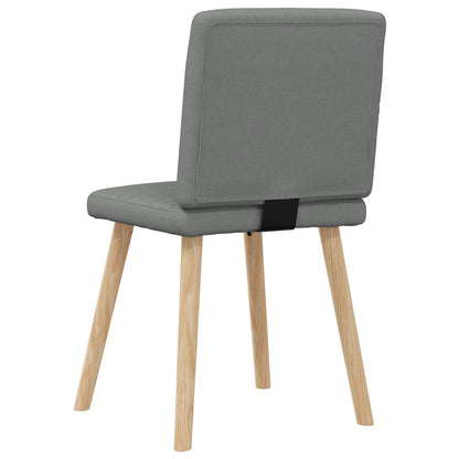 Eetkamerstoelen 4 st stof donkergrijs