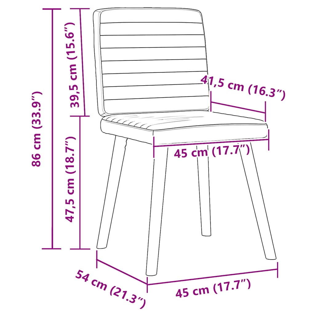 Eetkamerstoelen 4 st stof donkergrijs