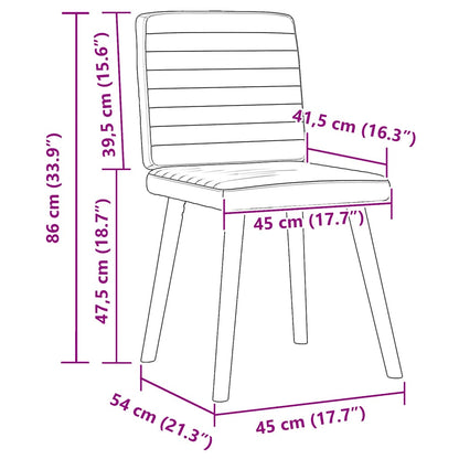 Eetkamerstoelen 4 st stof donkergrijs