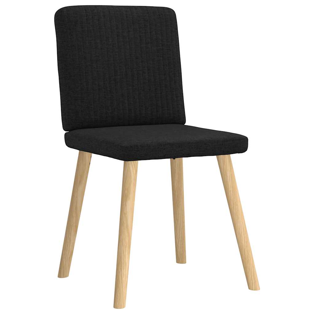 Eetkamerstoelen 4 st stof zwart
