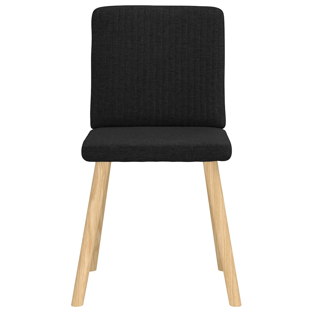 Eetkamerstoelen 4 st stof zwart