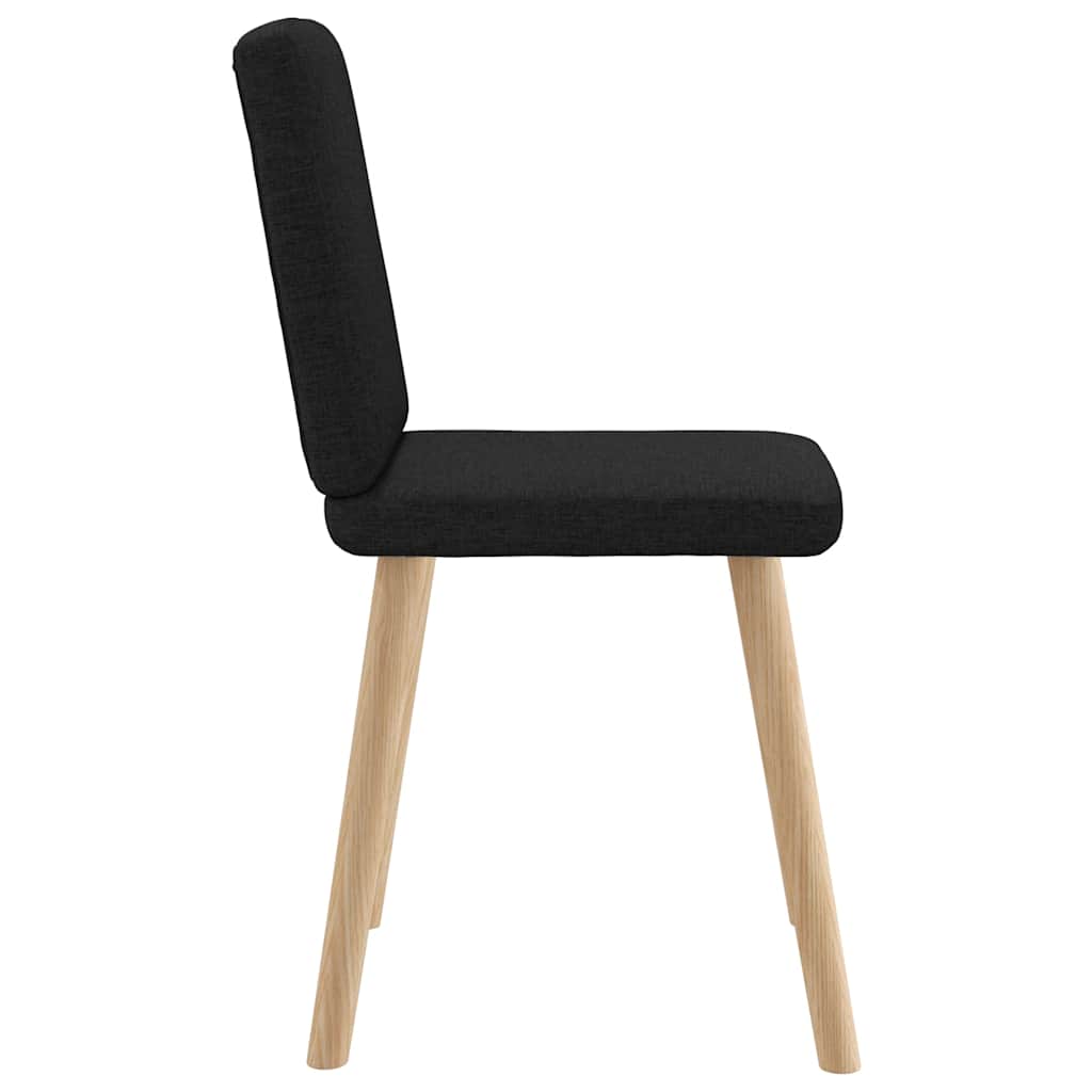 Eetkamerstoelen 4 st stof zwart