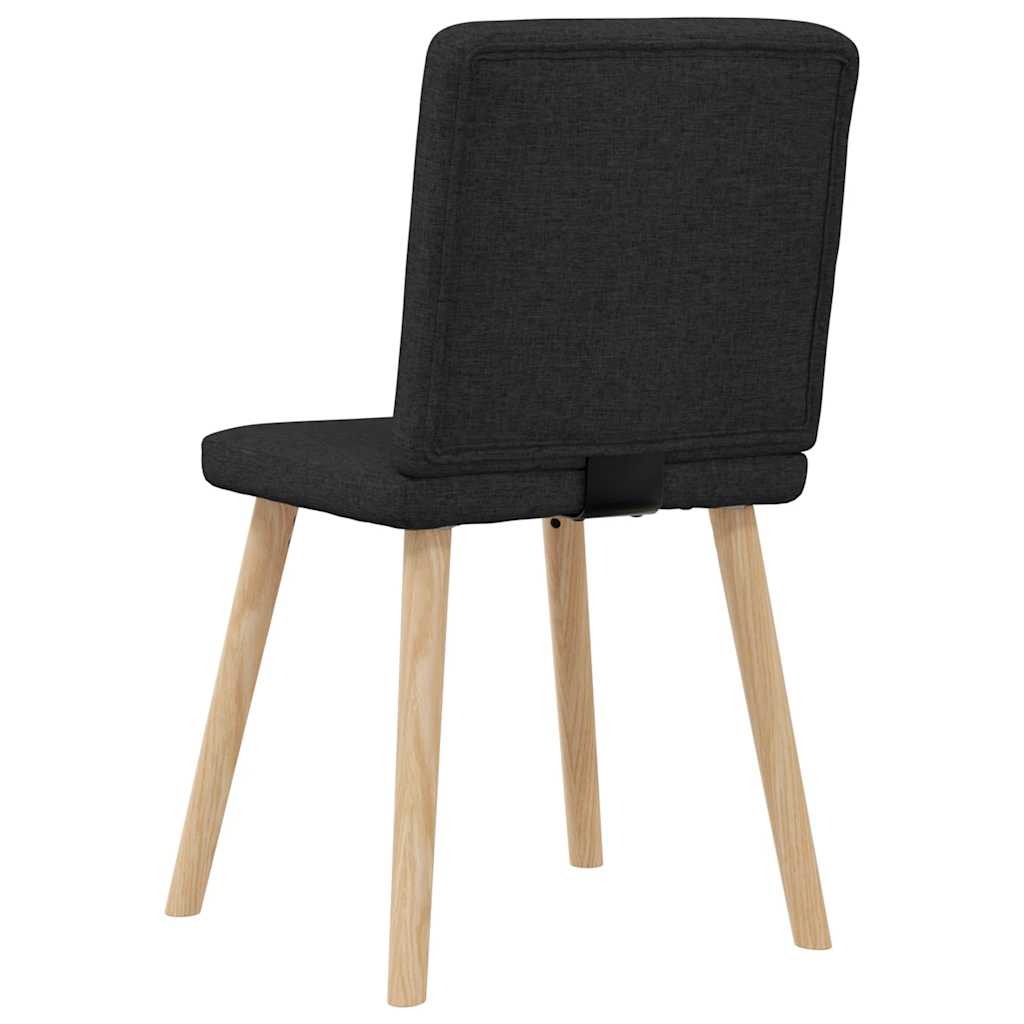 Eetkamerstoelen 4 st stof zwart