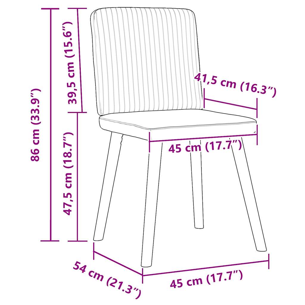 Eetkamerstoelen 4 st stof zwart