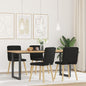 Eetkamerstoelen 4 st stof zwart