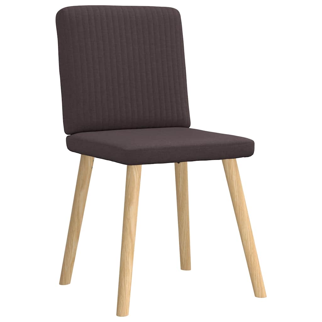 Eetkamerstoelen 4 st stof donkerbruin