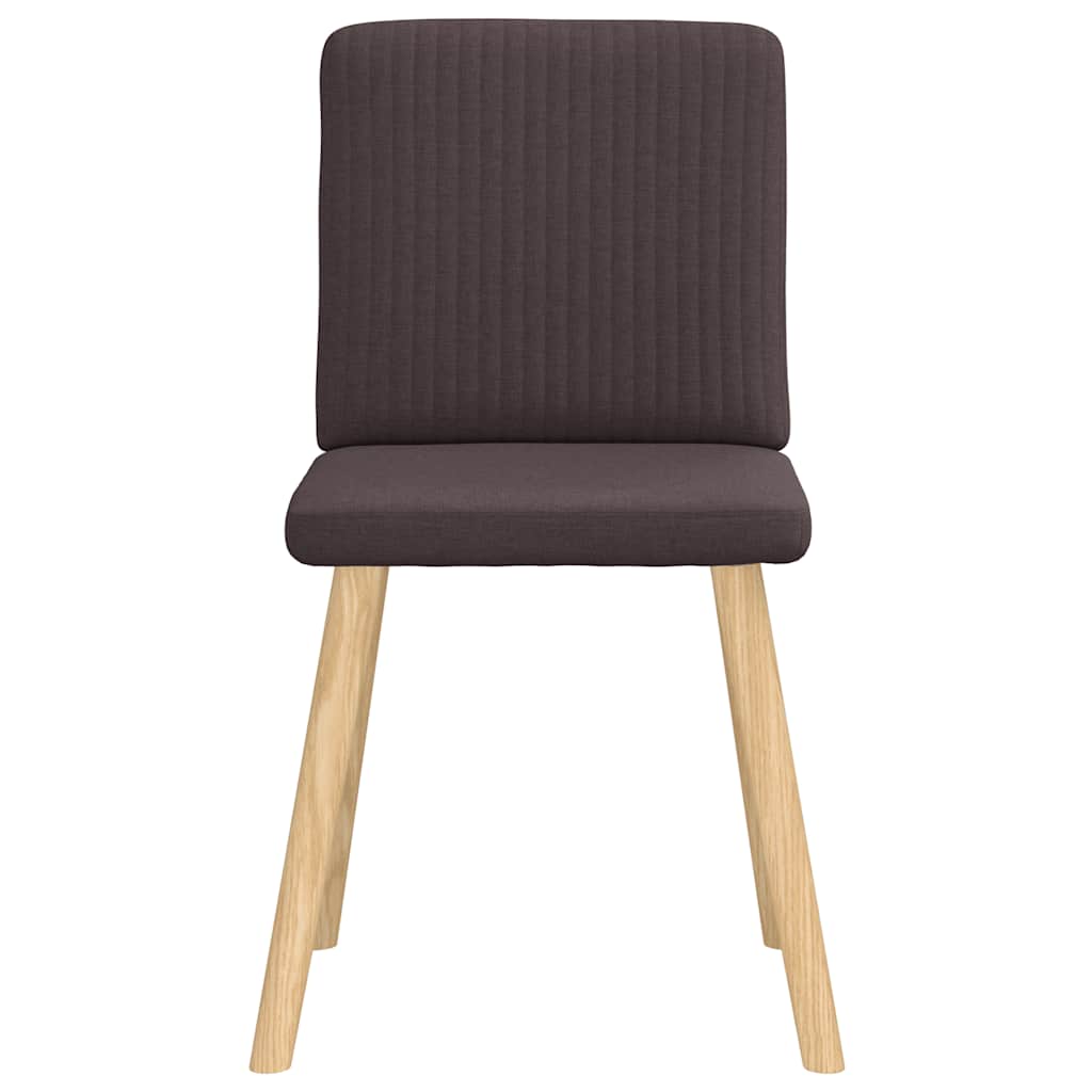 Eetkamerstoelen 4 st stof donkerbruin