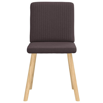 Eetkamerstoelen 4 st stof donkerbruin