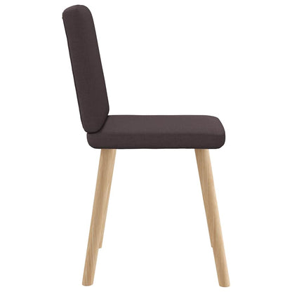 Eetkamerstoelen 4 st stof donkerbruin