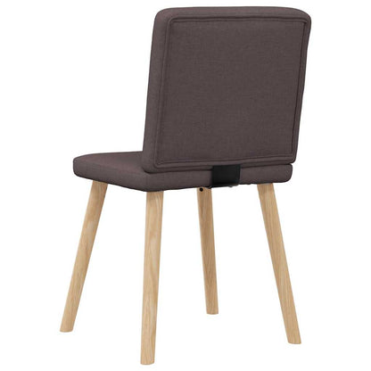 Eetkamerstoelen 4 st stof donkerbruin