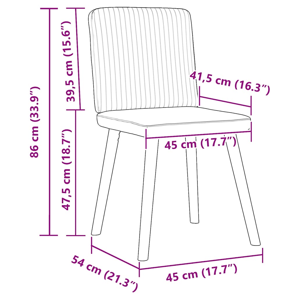 Eetkamerstoelen 4 st stof donkerbruin