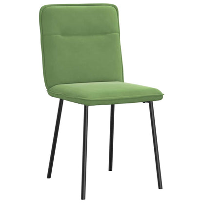 Eetkamerstoelen 4 st fluweel lichtgroen