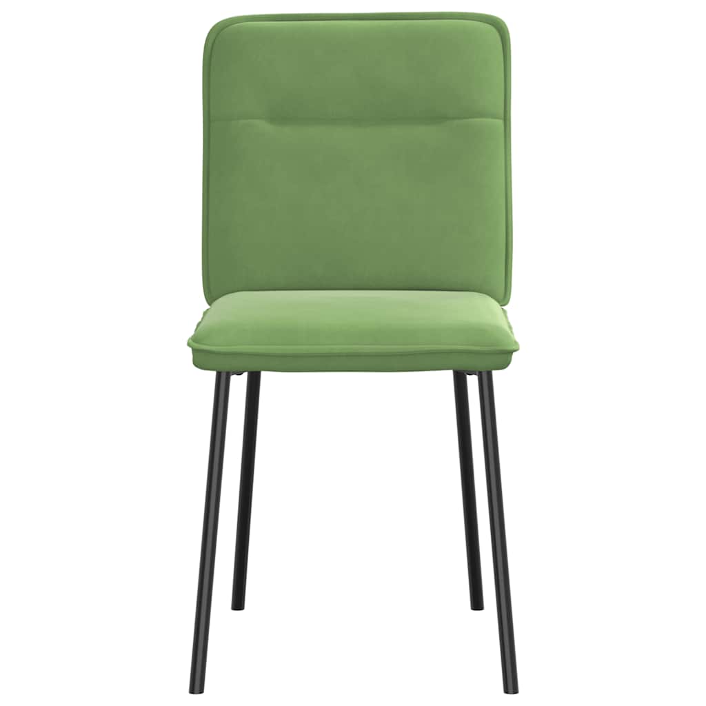 Eetkamerstoelen 4 st fluweel lichtgroen