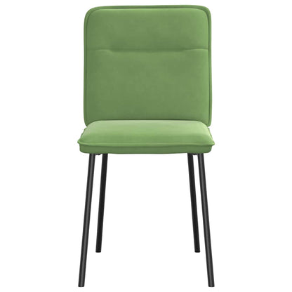 Eetkamerstoelen 4 st fluweel lichtgroen