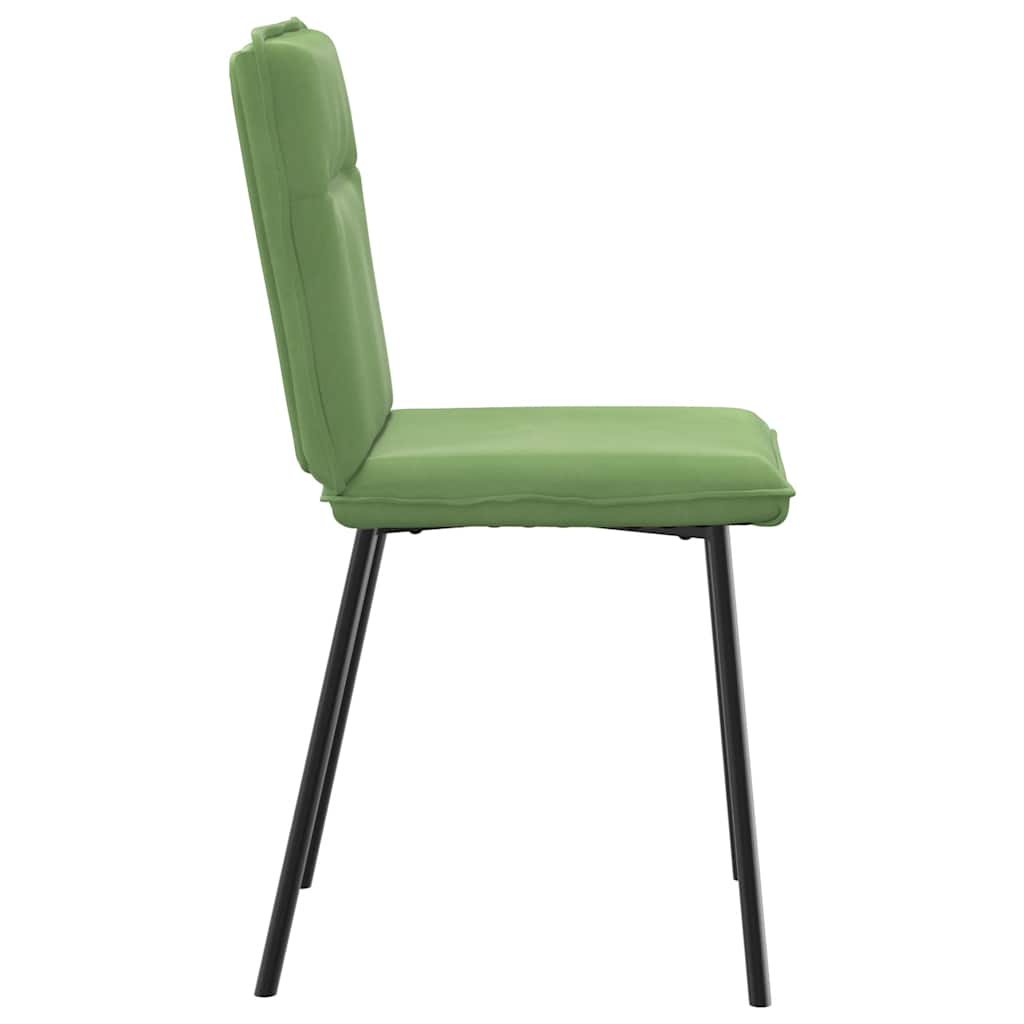 Eetkamerstoelen 4 st fluweel lichtgroen