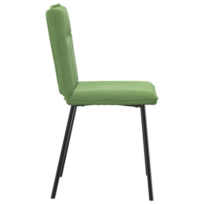 Eetkamerstoelen 4 st fluweel lichtgroen